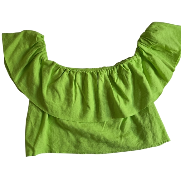 a new day Lime Ruffled Blouse - Picture 2 of 5